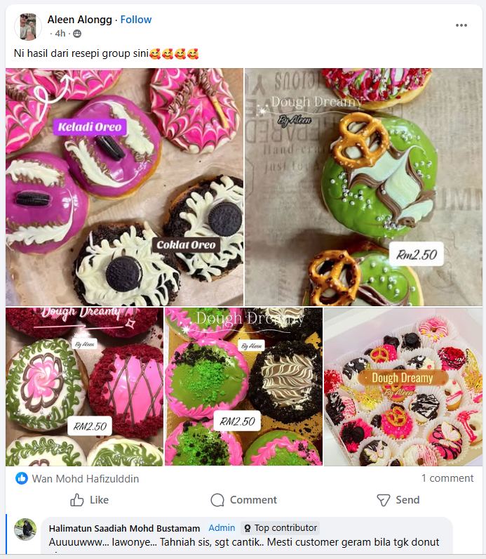 Testimoni Aleen Alongg - jenama Dough Dreamy